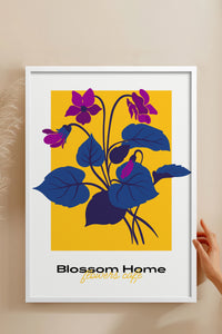 HOMEPACK Ahşap Çerçeveli Tablo Çerçeveli Poster Sanatsal Modern Duvar Dekoru BLOSSOM-05