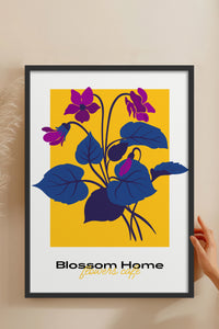 HOMEPACK Ahşap Çerçeveli Tablo Çerçeveli Poster Sanatsal Modern Duvar Dekoru BLOSSOM-05