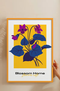 HOMEPACK Ahşap Çerçeveli Tablo Çerçeveli Poster Sanatsal Modern Duvar Dekoru BLOSSOM-05