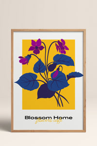 HOMEPACK Ahşap Çerçeveli Tablo Çerçeveli Poster Sanatsal Modern Duvar Dekoru BLOSSOM-05