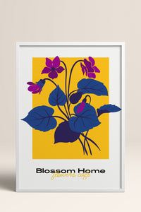 HOMEPACK Ahşap Çerçeveli Tablo Çerçeveli Poster Sanatsal Modern Duvar Dekoru BLOSSOM-05
