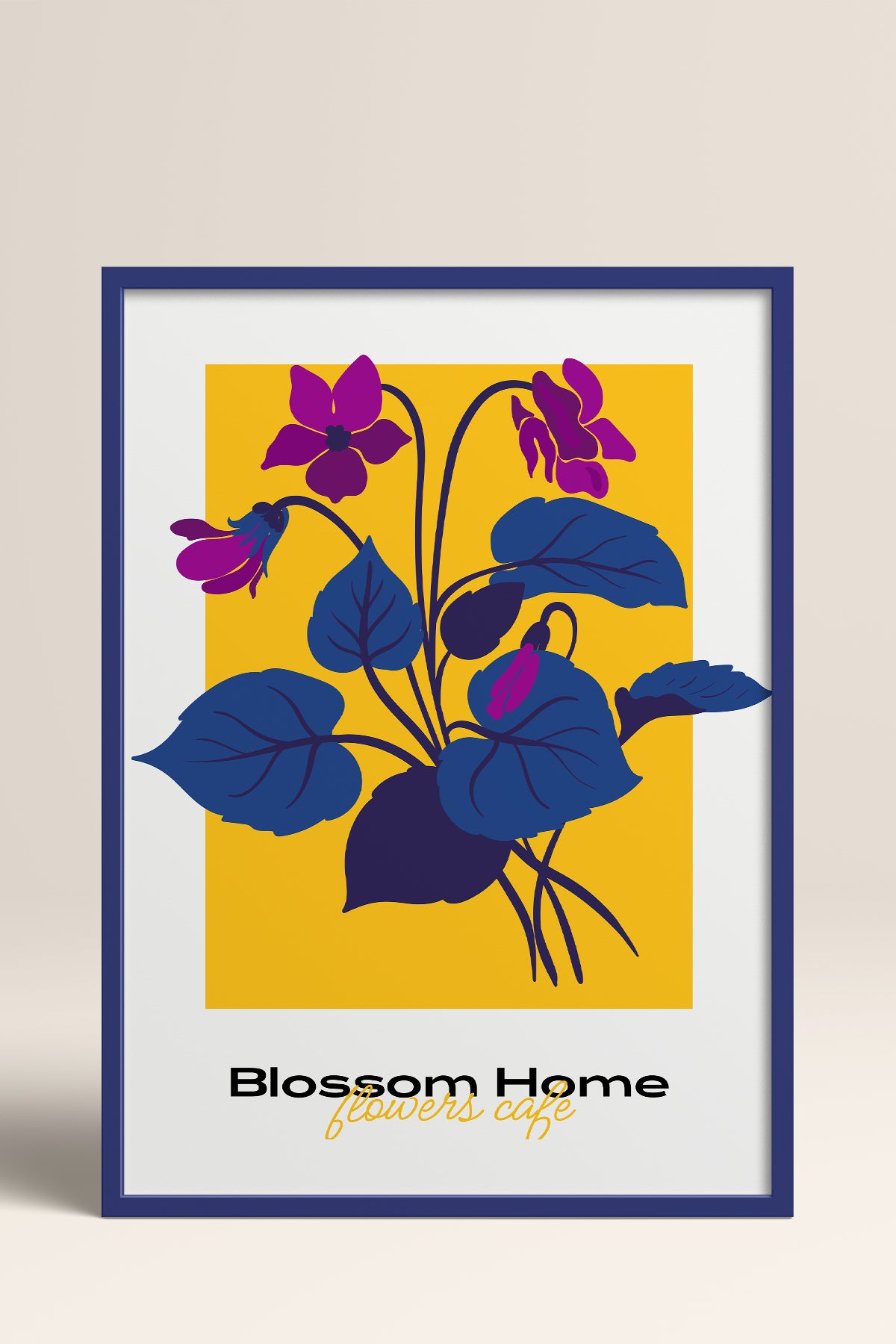 HOMEPACK Ahşap Çerçeveli Tablo Çerçeveli Poster Sanatsal Modern Duvar Dekoru BLOSSOM-05
