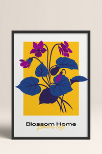 HOMEPACK Ahşap Çerçeveli Tablo Çerçeveli Poster Sanatsal Modern Duvar Dekoru BLOSSOM-05
