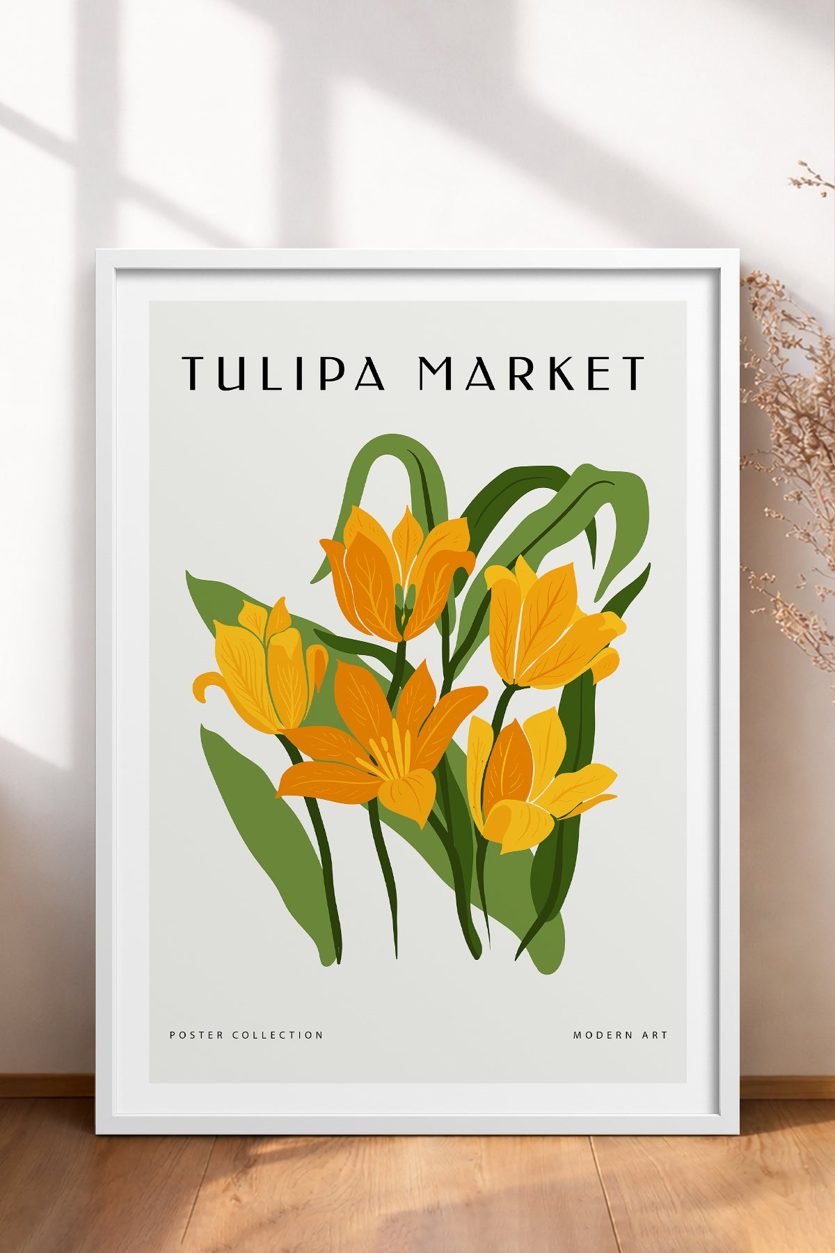 HOMEPACK Ahşap Çerçeveli Tablo Çerçeveli Poster Sanatsal Modern Duvar Dekoru BLOSSOM-06