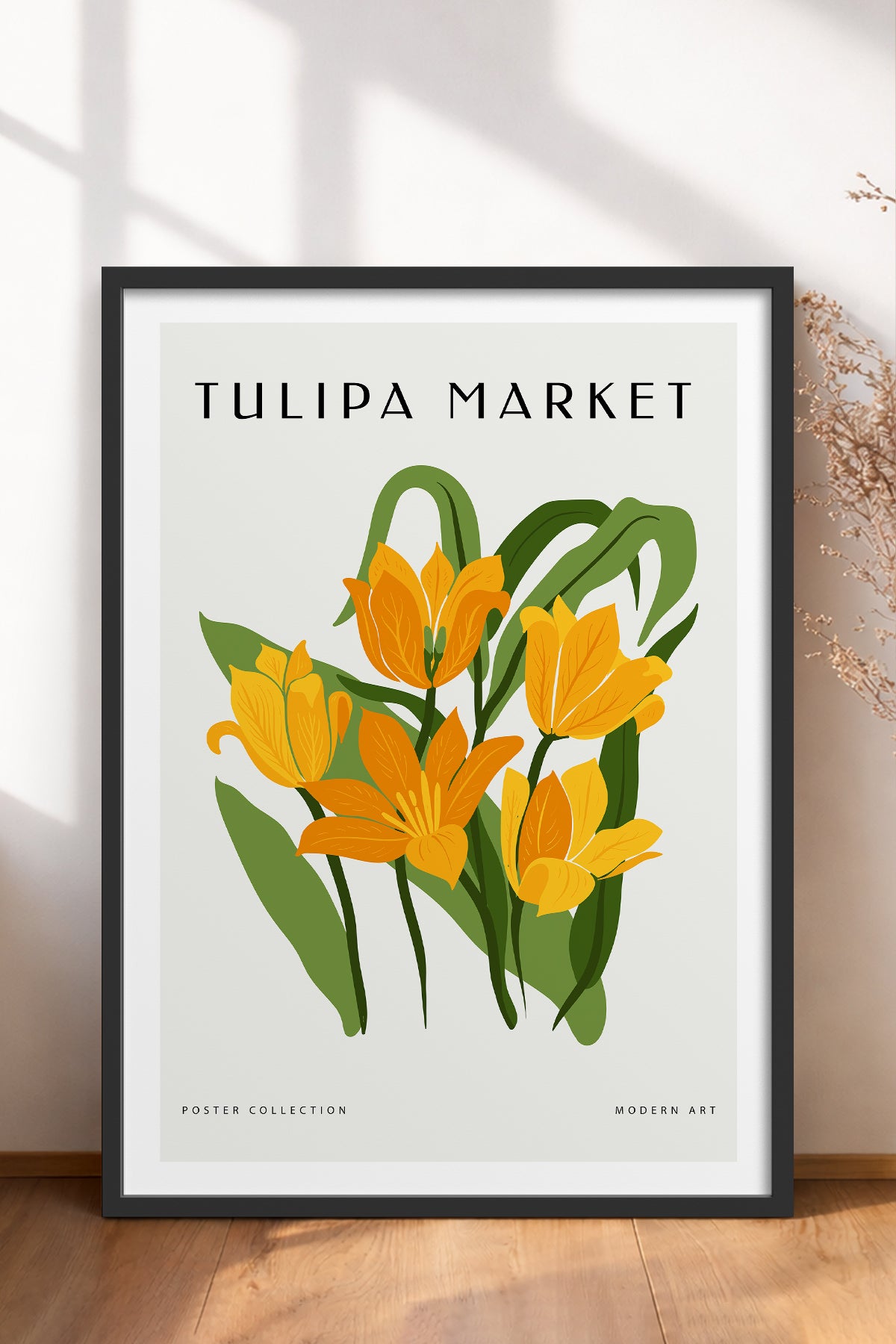 HOMEPACK Ahşap Çerçeveli Tablo Çerçeveli Poster Sanatsal Modern Duvar Dekoru BLOSSOM-06