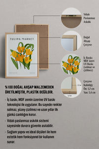 HOMEPACK Ahşap Çerçeveli Tablo Çerçeveli Poster Sanatsal Modern Duvar Dekoru BLOSSOM-06