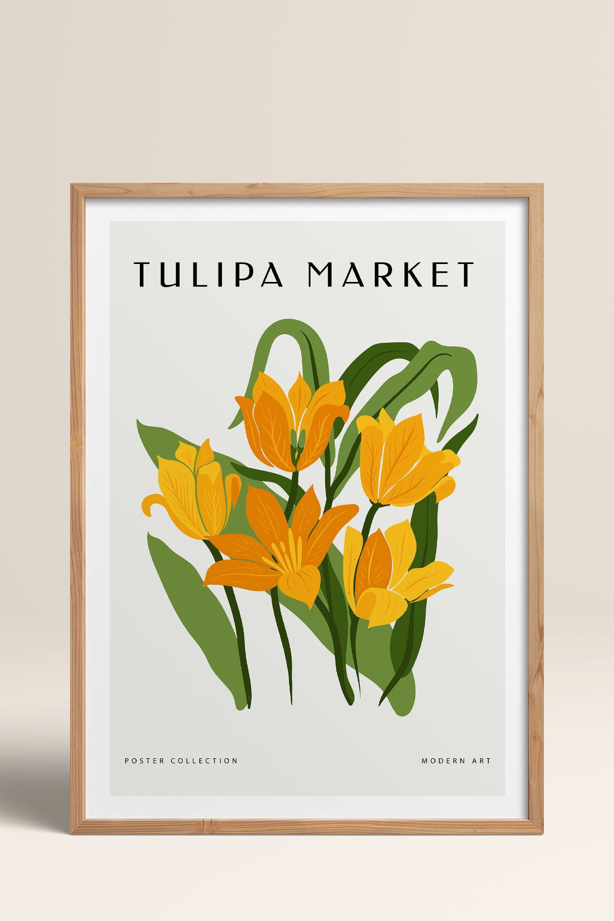 HOMEPACK Ahşap Çerçeveli Tablo Çerçeveli Poster Sanatsal Modern Duvar Dekoru BLOSSOM-06