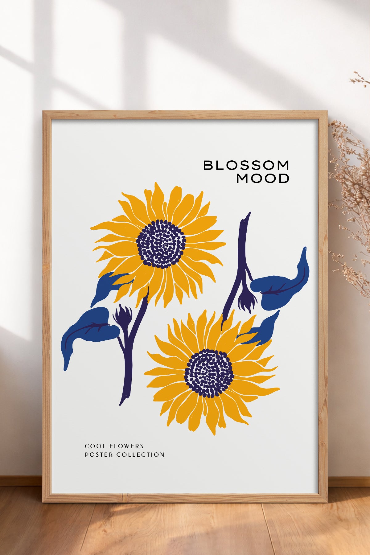 HOMEPACK Ahşap Çerçeveli Tablo Çerçeveli Poster Sanatsal Modern Duvar Dekoru BLOSSOM-08