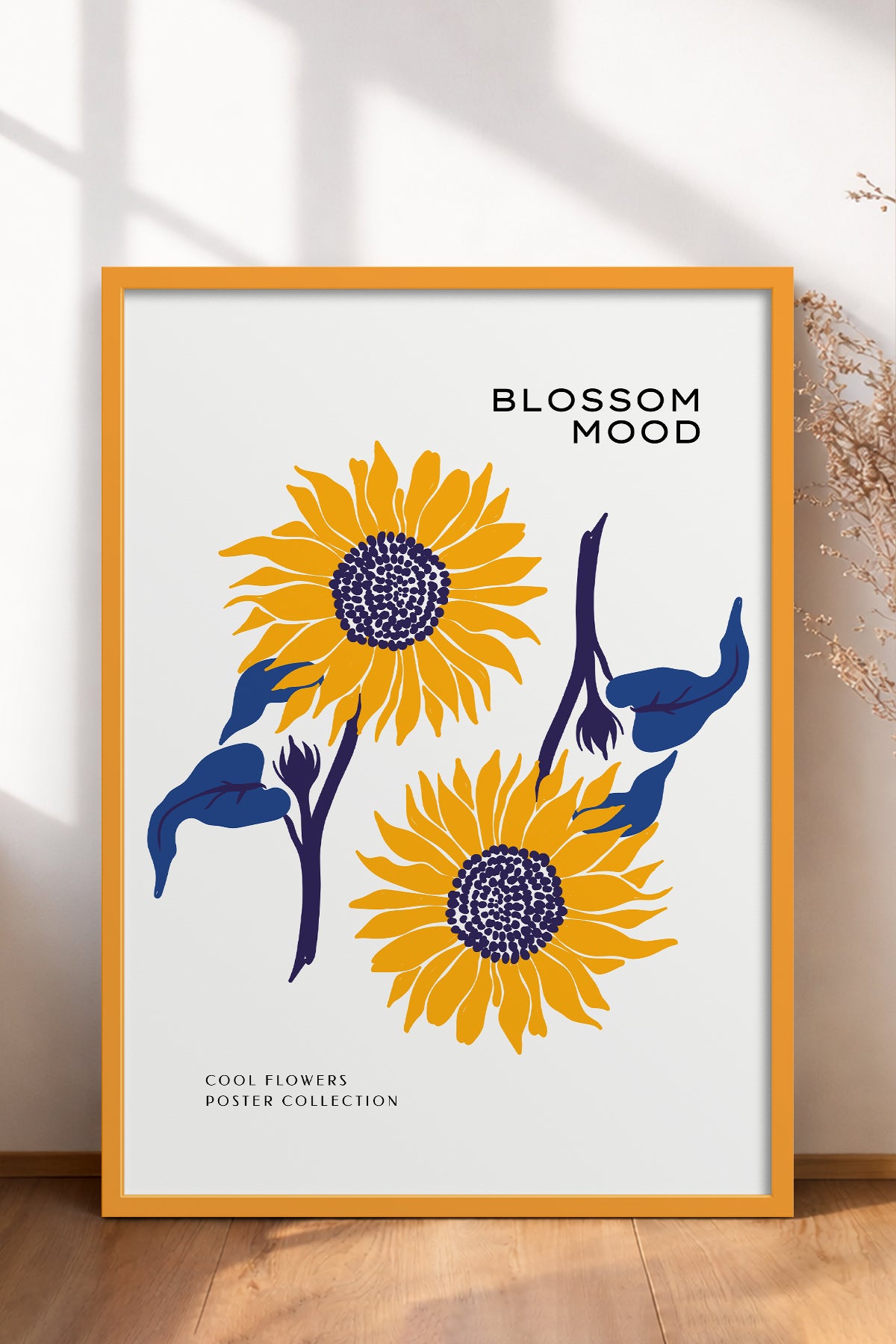HOMEPACK Ahşap Çerçeveli Tablo Çerçeveli Poster Sanatsal Modern Duvar Dekoru BLOSSOM-08