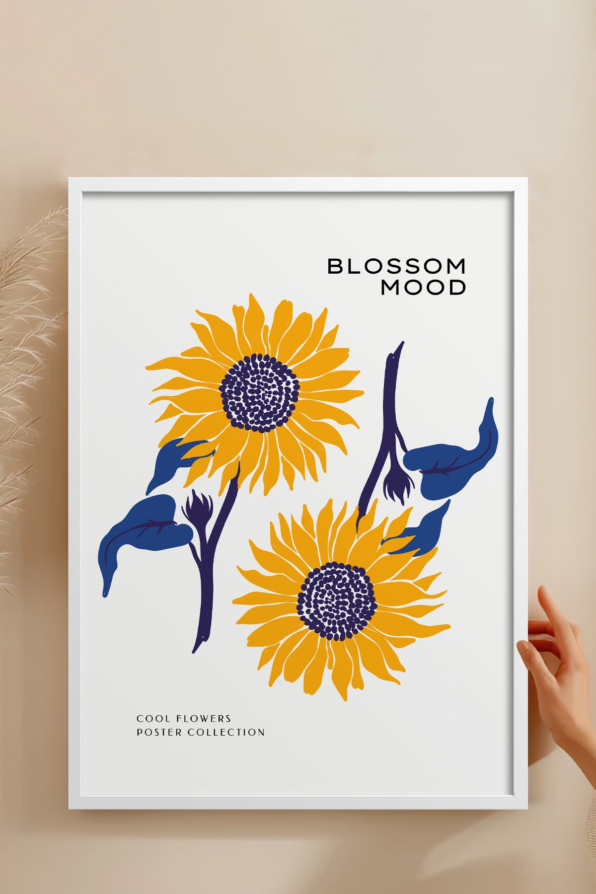 HOMEPACK Ahşap Çerçeveli Tablo Çerçeveli Poster Sanatsal Modern Duvar Dekoru BLOSSOM-08