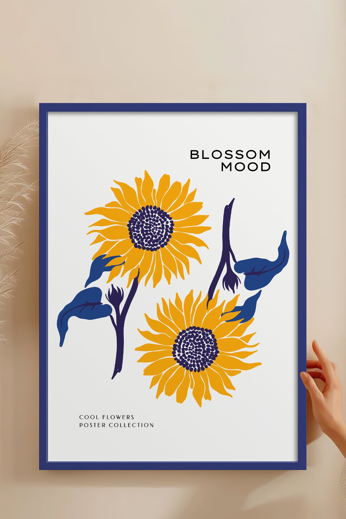 HOMEPACK Ahşap Çerçeveli Tablo Çerçeveli Poster Sanatsal Modern Duvar Dekoru BLOSSOM-08