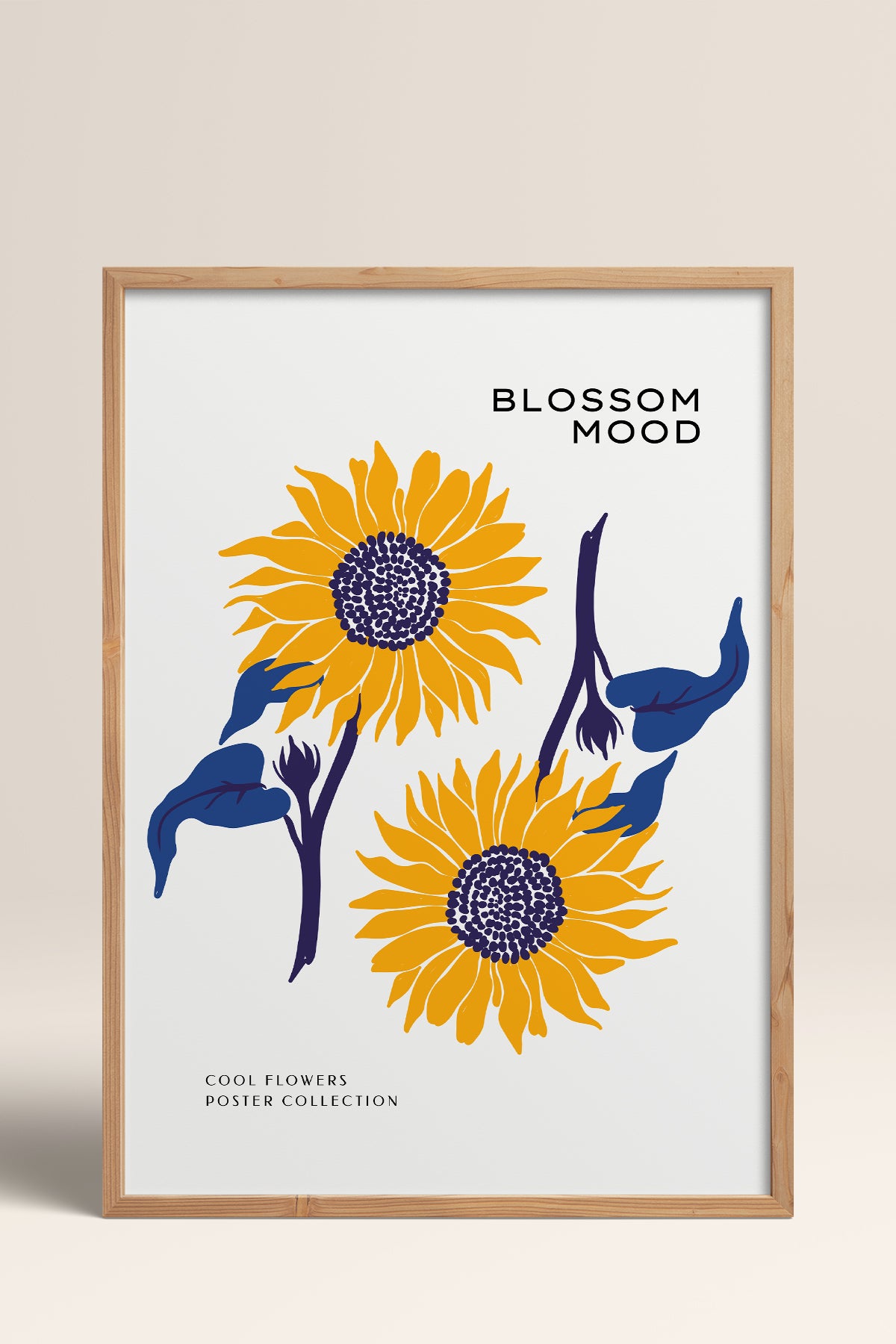 HOMEPACK Ahşap Çerçeveli Tablo Çerçeveli Poster Sanatsal Modern Duvar Dekoru BLOSSOM-08