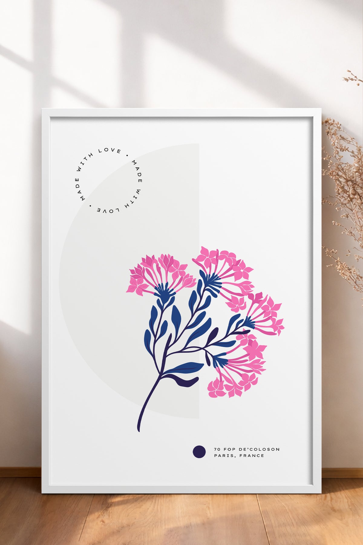 HOMEPACK Ahşap Çerçeveli Tablo Çerçeveli Poster Sanatsal Modern Duvar Dekoru BLOSSOM-09