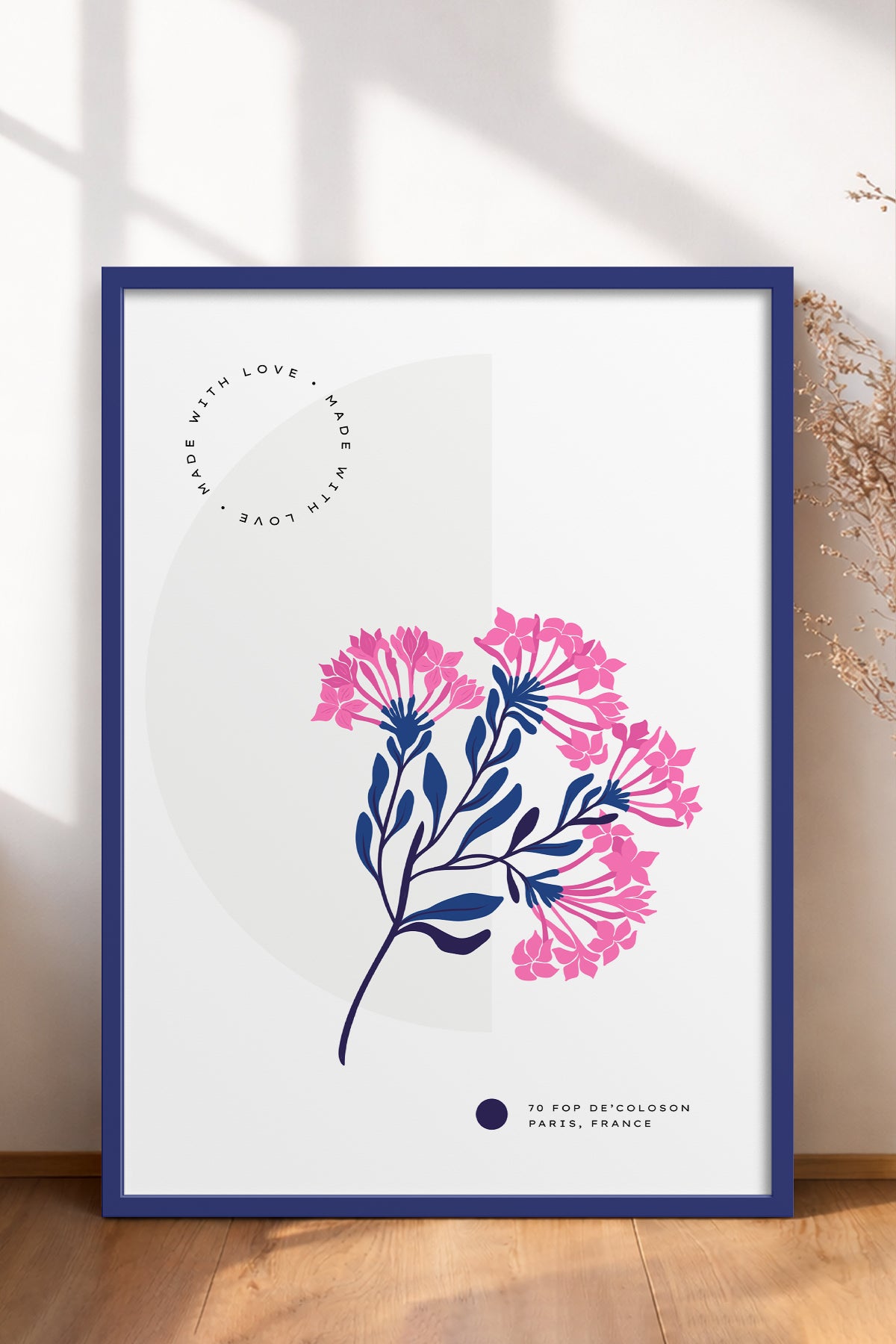 HOMEPACK Ahşap Çerçeveli Tablo Çerçeveli Poster Sanatsal Modern Duvar Dekoru BLOSSOM-09