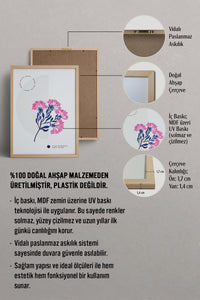 HOMEPACK Ahşap Çerçeveli Tablo Çerçeveli Poster Sanatsal Modern Duvar Dekoru BLOSSOM-09
