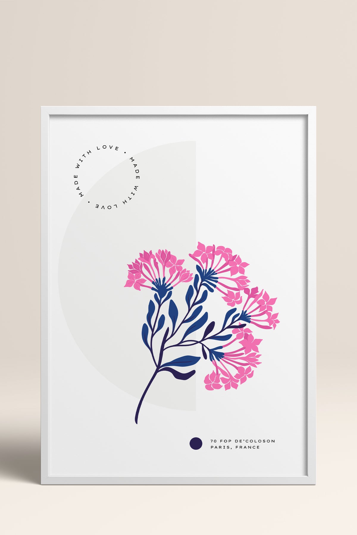 HOMEPACK Ahşap Çerçeveli Tablo Çerçeveli Poster Sanatsal Modern Duvar Dekoru BLOSSOM-09
