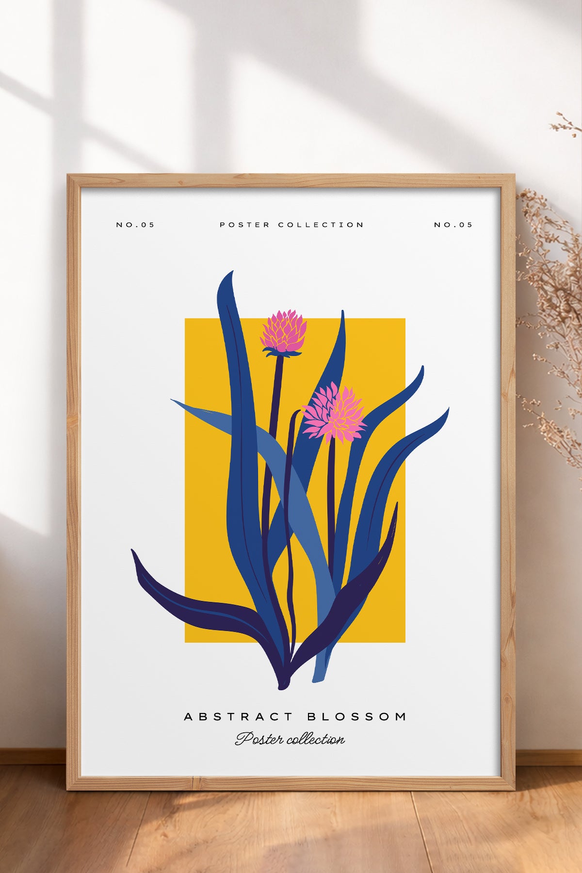HOMEPACK Ahşap Çerçeveli Tablo Çerçeveli Poster Sanatsal Modern Duvar Dekoru BLOSSOM-10