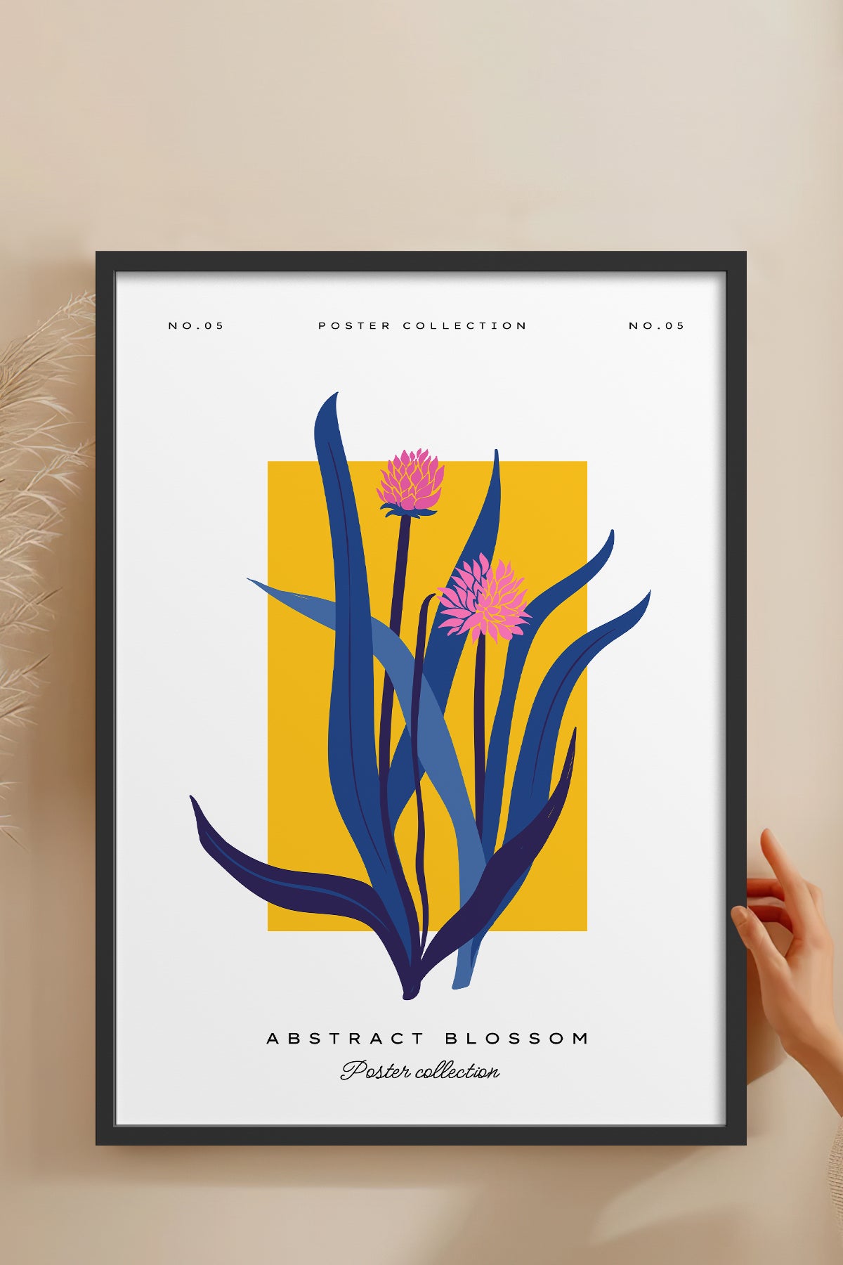 HOMEPACK Ahşap Çerçeveli Tablo Çerçeveli Poster Sanatsal Modern Duvar Dekoru BLOSSOM-10