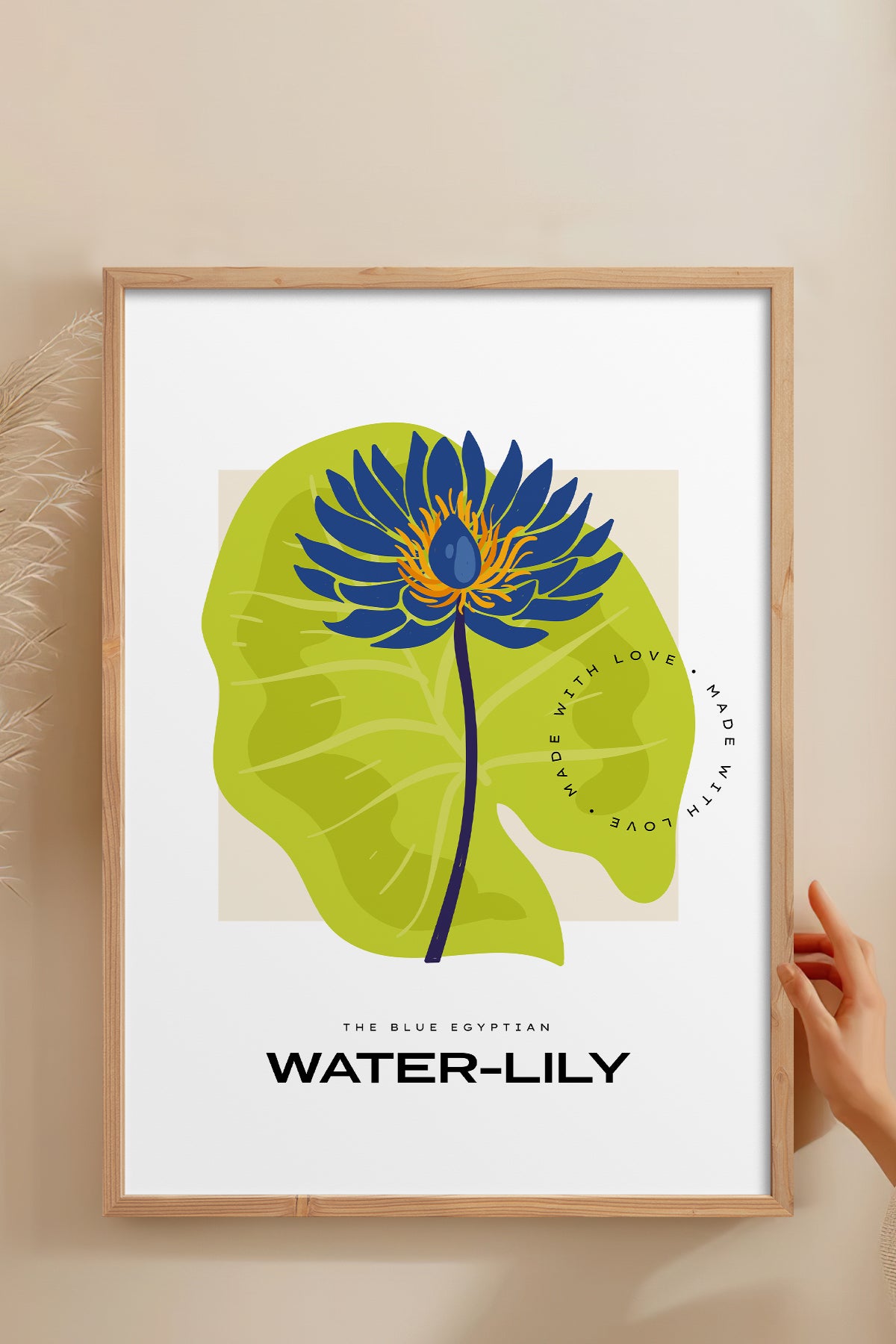 HOMEPACK Ahşap Çerçeveli Tablo Çerçeveli Poster Sanatsal Modern Duvar Dekoru BLOSSOM-12