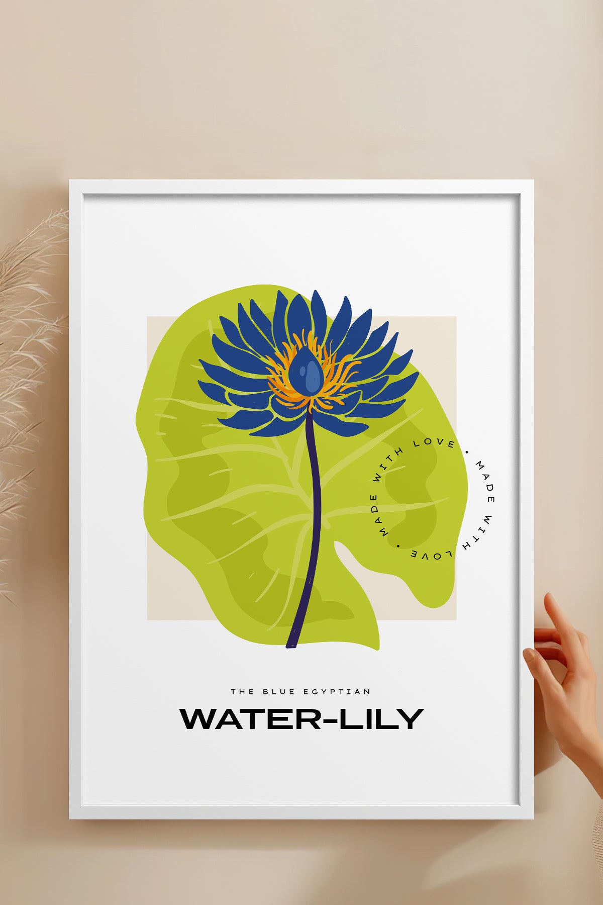 HOMEPACK Ahşap Çerçeveli Tablo Çerçeveli Poster Sanatsal Modern Duvar Dekoru BLOSSOM-12