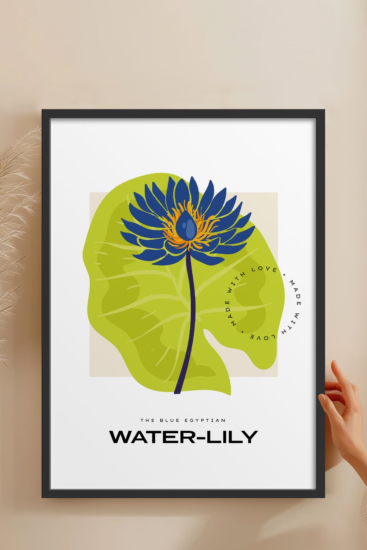 HOMEPACK Ahşap Çerçeveli Tablo Çerçeveli Poster Sanatsal Modern Duvar Dekoru BLOSSOM-12