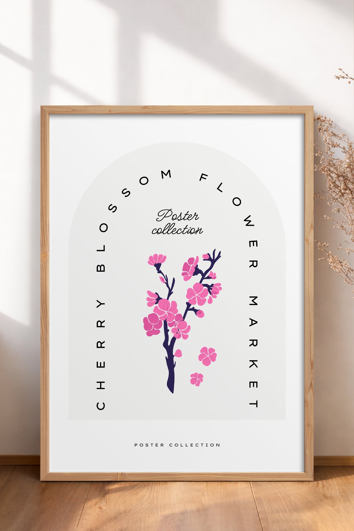 HOMEPACK Ahşap Çerçeveli Tablo Çerçeveli Poster Sanatsal Modern Duvar Dekoru BLOSSOM-15