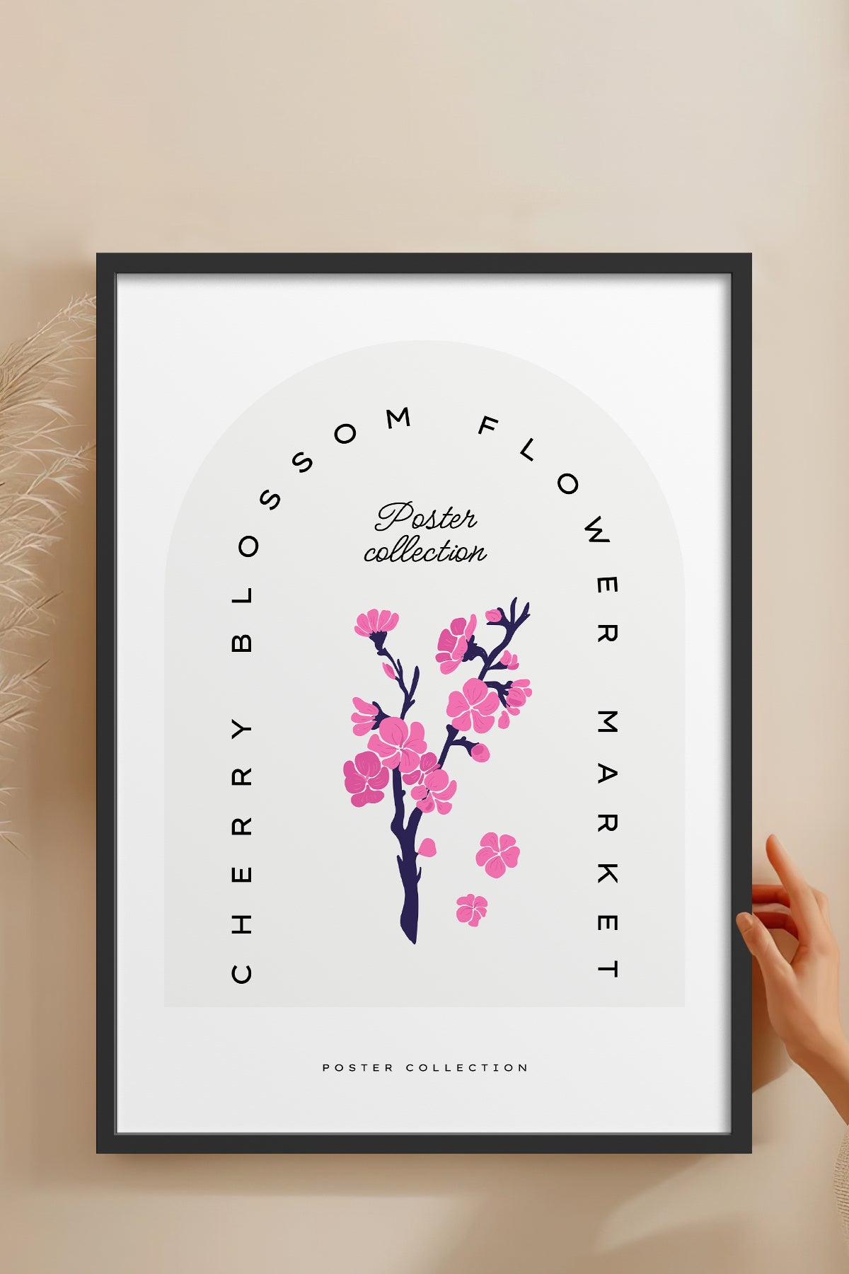 HOMEPACK Ahşap Çerçeveli Tablo Çerçeveli Poster Sanatsal Modern Duvar Dekoru BLOSSOM-15