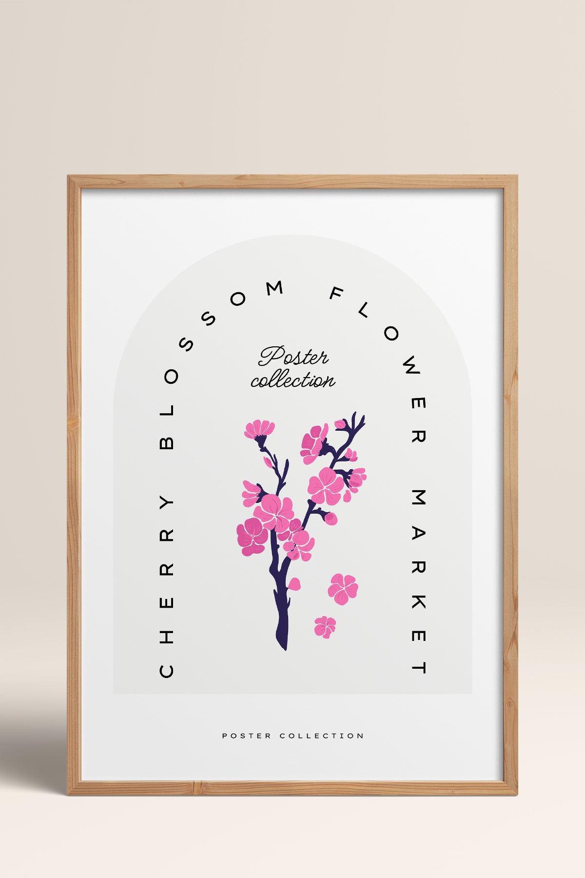 HOMEPACK Ahşap Çerçeveli Tablo Çerçeveli Poster Sanatsal Modern Duvar Dekoru BLOSSOM-15