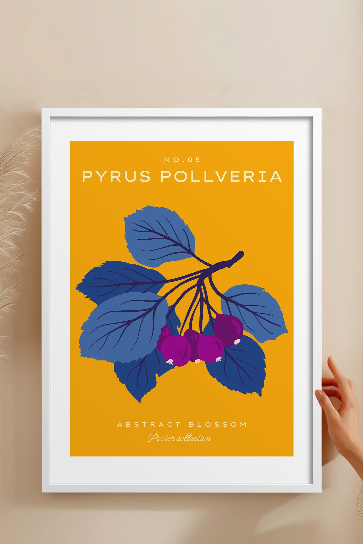 HOMEPACK Ahşap Çerçeveli Tablo Çerçeveli Poster Sanatsal Modern Duvar Dekoru BLOSSOM-16