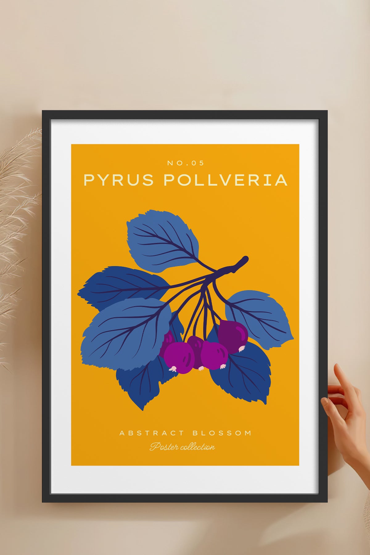 HOMEPACK Ahşap Çerçeveli Tablo Çerçeveli Poster Sanatsal Modern Duvar Dekoru BLOSSOM-16