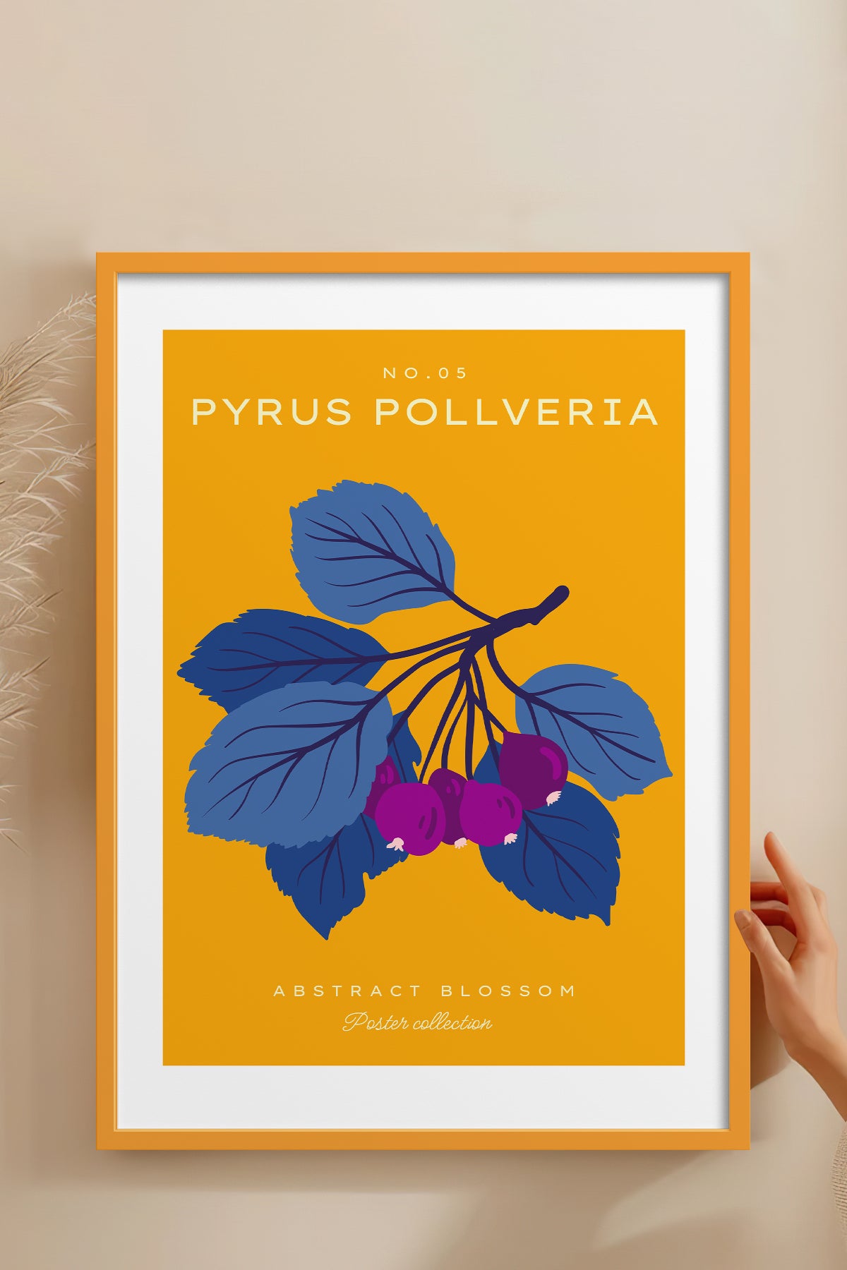 HOMEPACK Ahşap Çerçeveli Tablo Çerçeveli Poster Sanatsal Modern Duvar Dekoru BLOSSOM-16