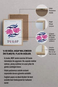 HOMEPACK Ahşap Çerçeveli Tablo Çerçeveli Poster Sanatsal Modern Duvar Dekoru BLOSSOM-18