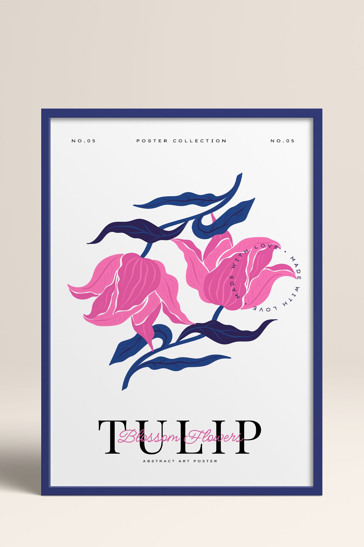 HOMEPACK Ahşap Çerçeveli Tablo Çerçeveli Poster Sanatsal Modern Duvar Dekoru BLOSSOM-18