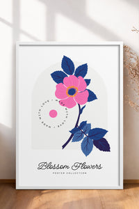 HOMEPACK Ahşap Çerçeveli Tablo Çerçeveli Poster Sanatsal Modern Duvar Dekoru BLOSSOM-19