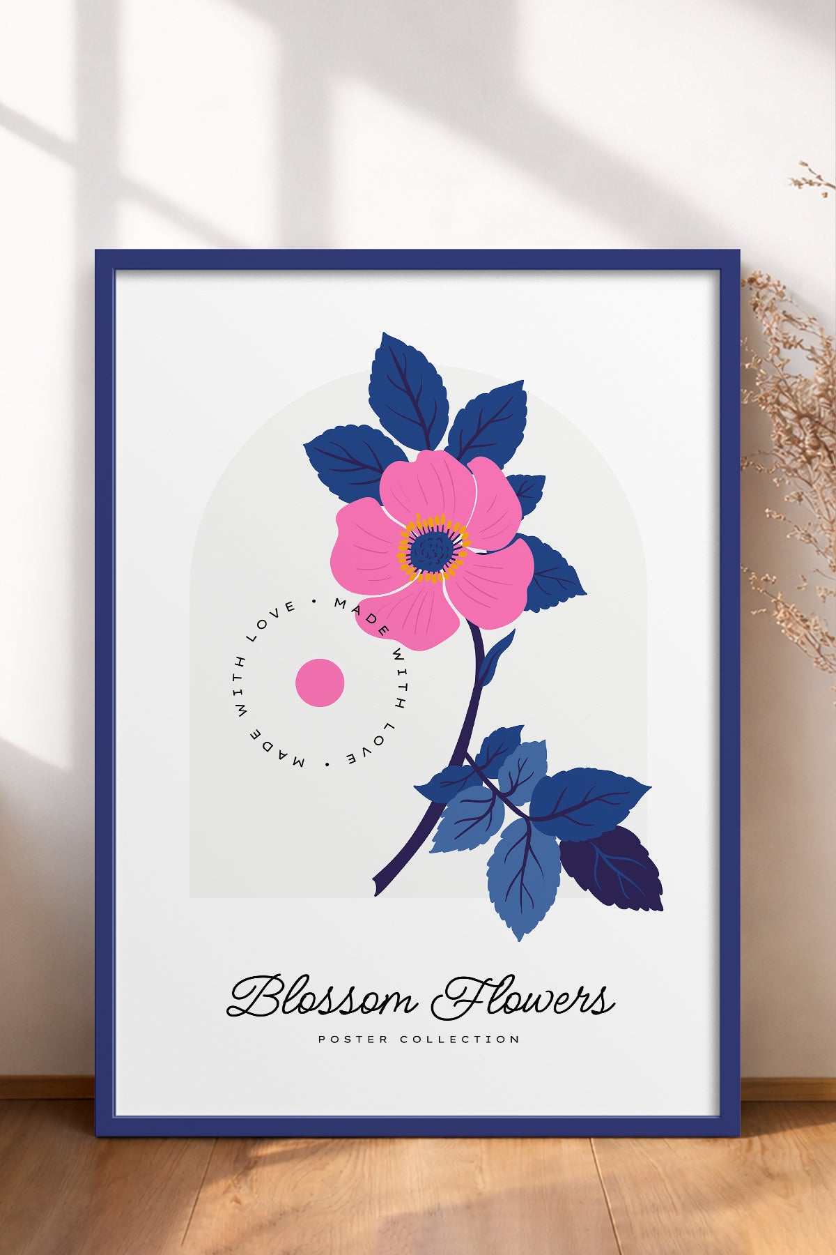 HOMEPACK Ahşap Çerçeveli Tablo Çerçeveli Poster Sanatsal Modern Duvar Dekoru BLOSSOM-19