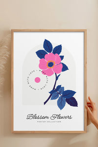 HOMEPACK Ahşap Çerçeveli Tablo Çerçeveli Poster Sanatsal Modern Duvar Dekoru BLOSSOM-19