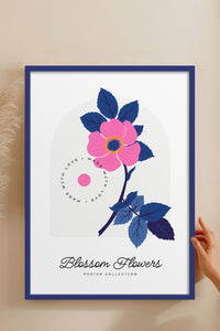 HOMEPACK Ahşap Çerçeveli Tablo Çerçeveli Poster Sanatsal Modern Duvar Dekoru BLOSSOM-19