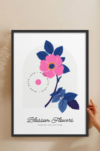 HOMEPACK Ahşap Çerçeveli Tablo Çerçeveli Poster Sanatsal Modern Duvar Dekoru BLOSSOM-19