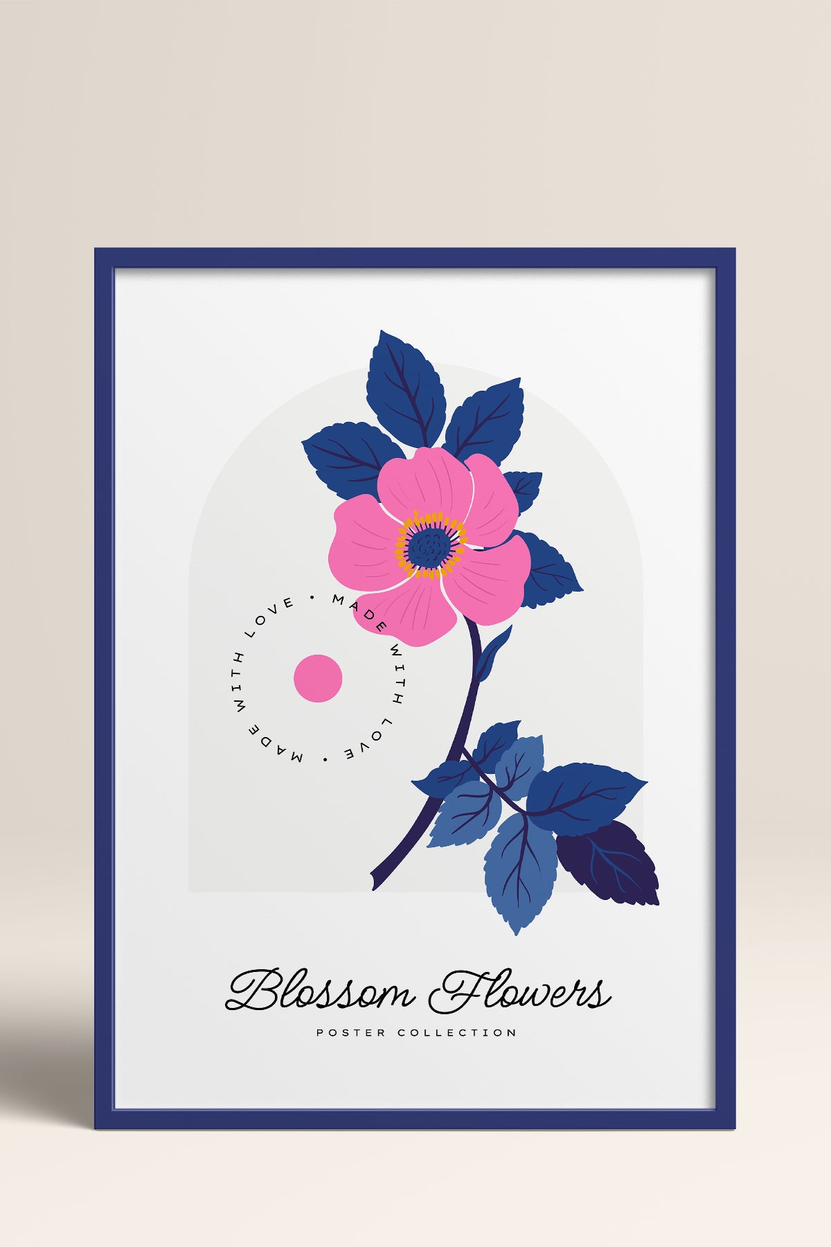 HOMEPACK Ahşap Çerçeveli Tablo Çerçeveli Poster Sanatsal Modern Duvar Dekoru BLOSSOM-19