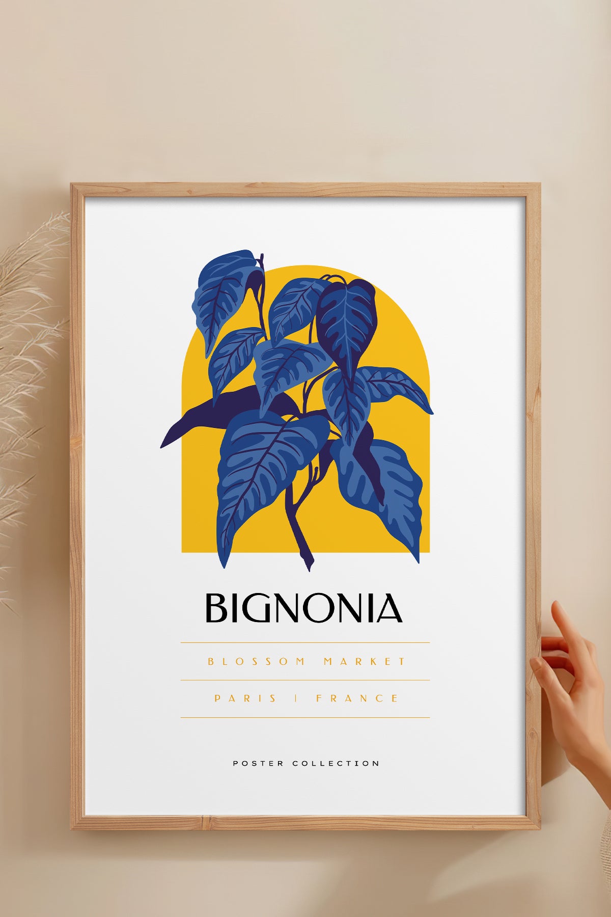 HOMEPACK Ahşap Çerçeveli Tablo Çerçeveli Poster Sanatsal Modern Duvar Dekoru BLOSSOM-20