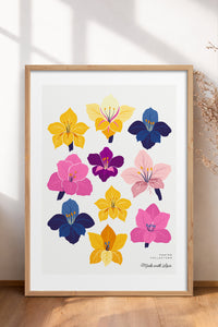 HOMEPACK Ahşap Çerçeveli Tablo Çerçeveli Poster Sanatsal Modern Duvar Dekoru BLOSSOM-21