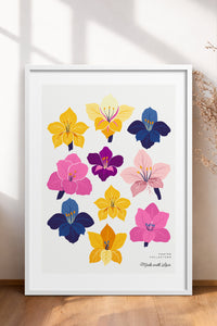 HOMEPACK Ahşap Çerçeveli Tablo Çerçeveli Poster Sanatsal Modern Duvar Dekoru BLOSSOM-21