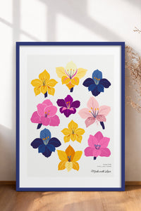 HOMEPACK Ahşap Çerçeveli Tablo Çerçeveli Poster Sanatsal Modern Duvar Dekoru BLOSSOM-21