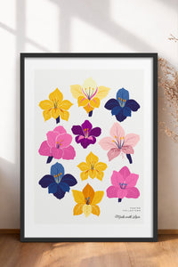 HOMEPACK Ahşap Çerçeveli Tablo Çerçeveli Poster Sanatsal Modern Duvar Dekoru BLOSSOM-21