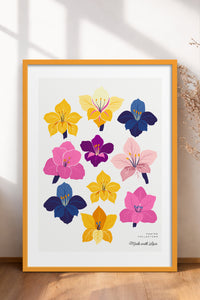 HOMEPACK Ahşap Çerçeveli Tablo Çerçeveli Poster Sanatsal Modern Duvar Dekoru BLOSSOM-21