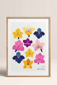 HOMEPACK Ahşap Çerçeveli Tablo Çerçeveli Poster Sanatsal Modern Duvar Dekoru BLOSSOM-21