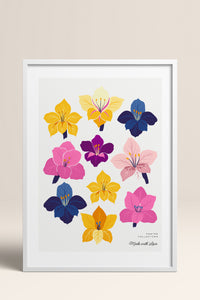 HOMEPACK Ahşap Çerçeveli Tablo Çerçeveli Poster Sanatsal Modern Duvar Dekoru BLOSSOM-21