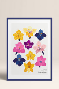 HOMEPACK Ahşap Çerçeveli Tablo Çerçeveli Poster Sanatsal Modern Duvar Dekoru BLOSSOM-21