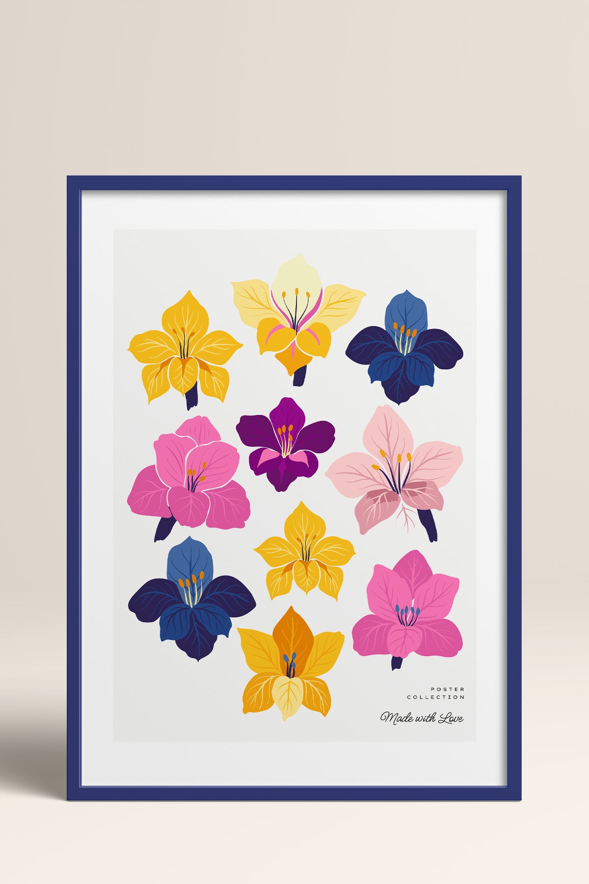 HOMEPACK Ahşap Çerçeveli Tablo Çerçeveli Poster Sanatsal Modern Duvar Dekoru BLOSSOM-21