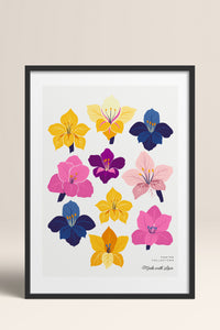 HOMEPACK Ahşap Çerçeveli Tablo Çerçeveli Poster Sanatsal Modern Duvar Dekoru BLOSSOM-21